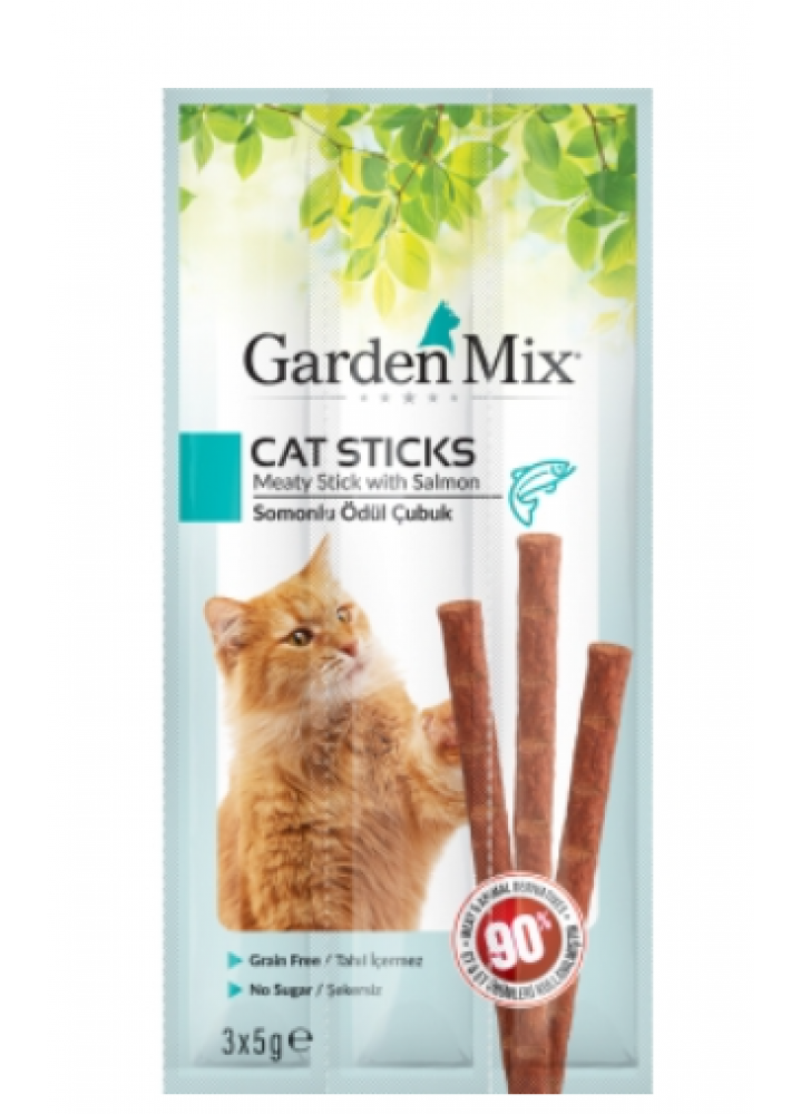 Gardenmix Somonlu Kedi Stick Ödül 3 x 5gr