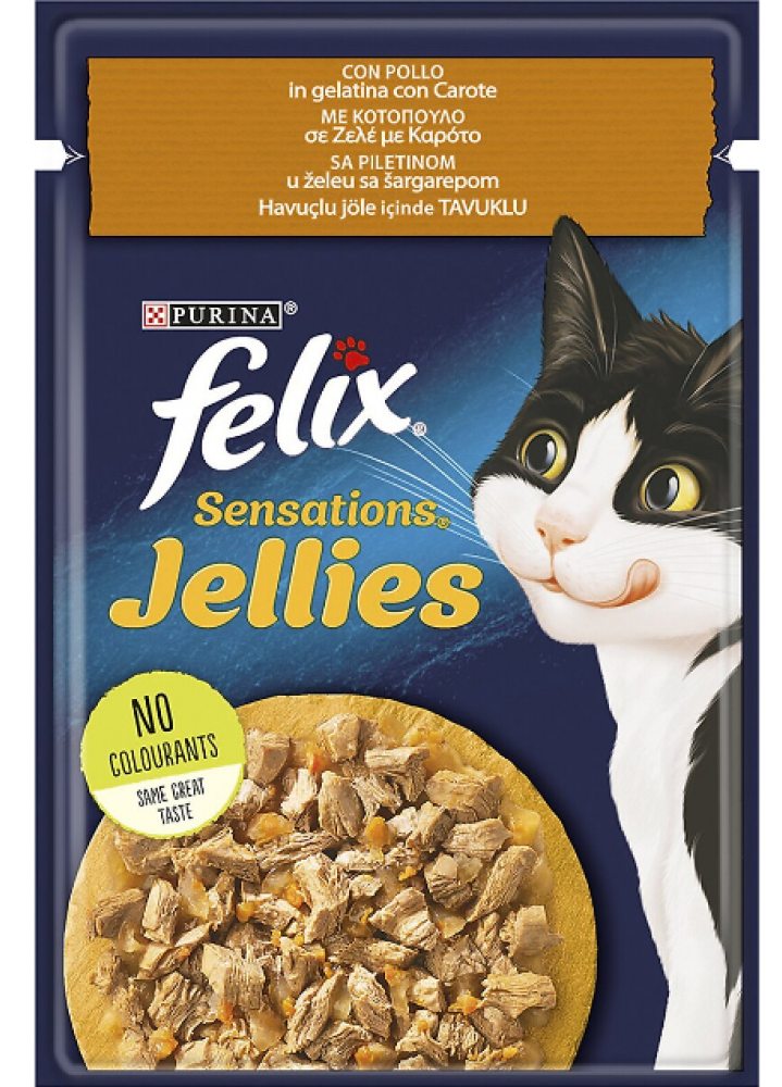 Felix Tavuk ve Havuçlu 85 gr Yetişkin Kedi Yaş Mama